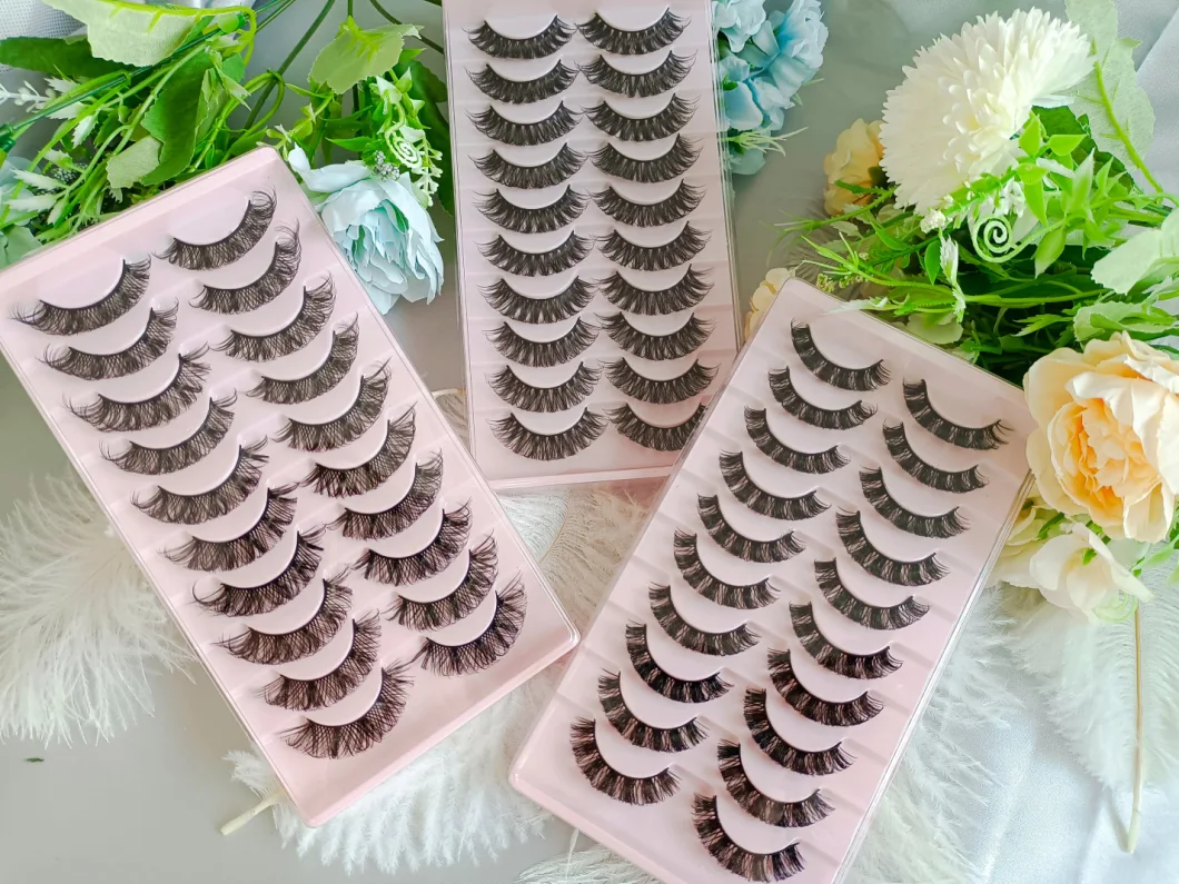 The Most Popular Clear Band Lashes Faux Mink Half Lashes Set Bulk Vendor Eyelashes