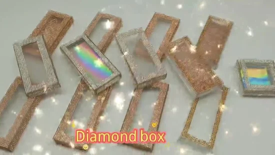 Bling Lashbox Diamond Prezzo all'ingrosso 2021 Nuovo arrivo Diamond Case Confezione individuale Ciglia di visone 3D